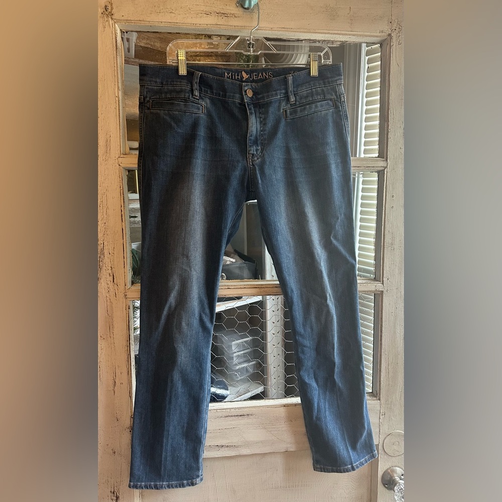 MIH | Jeans Paris Mid-Rise Cropped Slim Leg Blue Denim